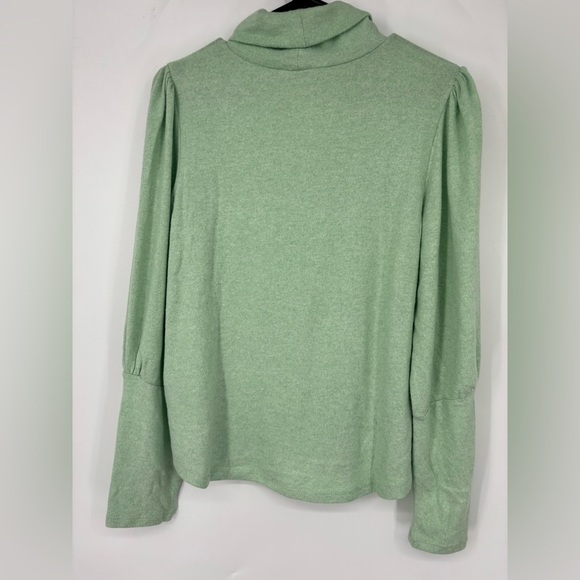 NWT Anthropologie Puff Sleeve Ballon Turtleneck Sweater Mint M - Picture 3 of 3